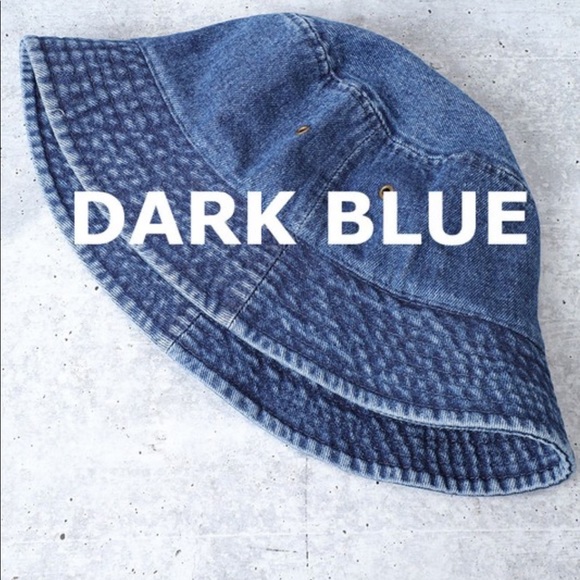NWT Denim Dark Blue Bucket Hat - Picture 2 of 4